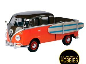 Volkswagen T1 Pick Up (1962) con Tabla de Surf Escala 1/24 MotorMax 79560