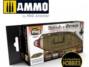 Set Colores Británicos y Alemanes de la 1GM Ammo Mig 7111