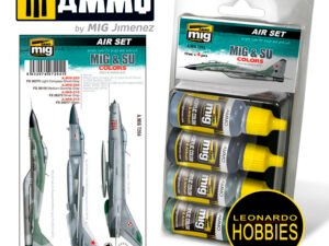 Set Colores para Cazas MIG y SU Grises y Verdes Ammo Mig 7204