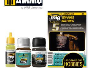 Set Colores Interiores USA de la 2GM Ammo Mig 7434