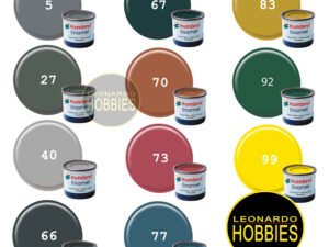 Combo N°1 de Pinturas Enamel (Esmaltes sintéticos) Humbrol x 11 Colores de 14 ml c/u