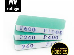 Set de 3 Lijas Flexibles Doble Grano (80x30x12 mm) Vallejo T04004