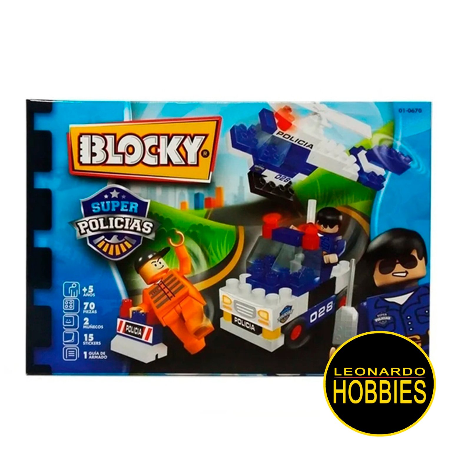 Set Súper Policías - Persecución 70 piezas Blocky 0670