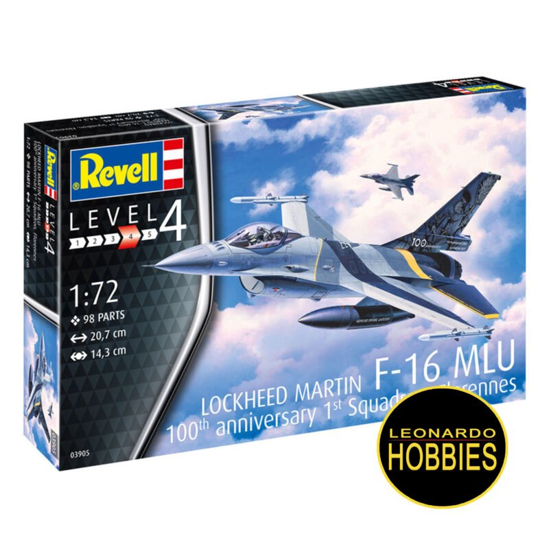 100th Aniversary 1st Squadron, Florennes Lockheed Martin F-16 MLU Escala 1/72 Revell 03905