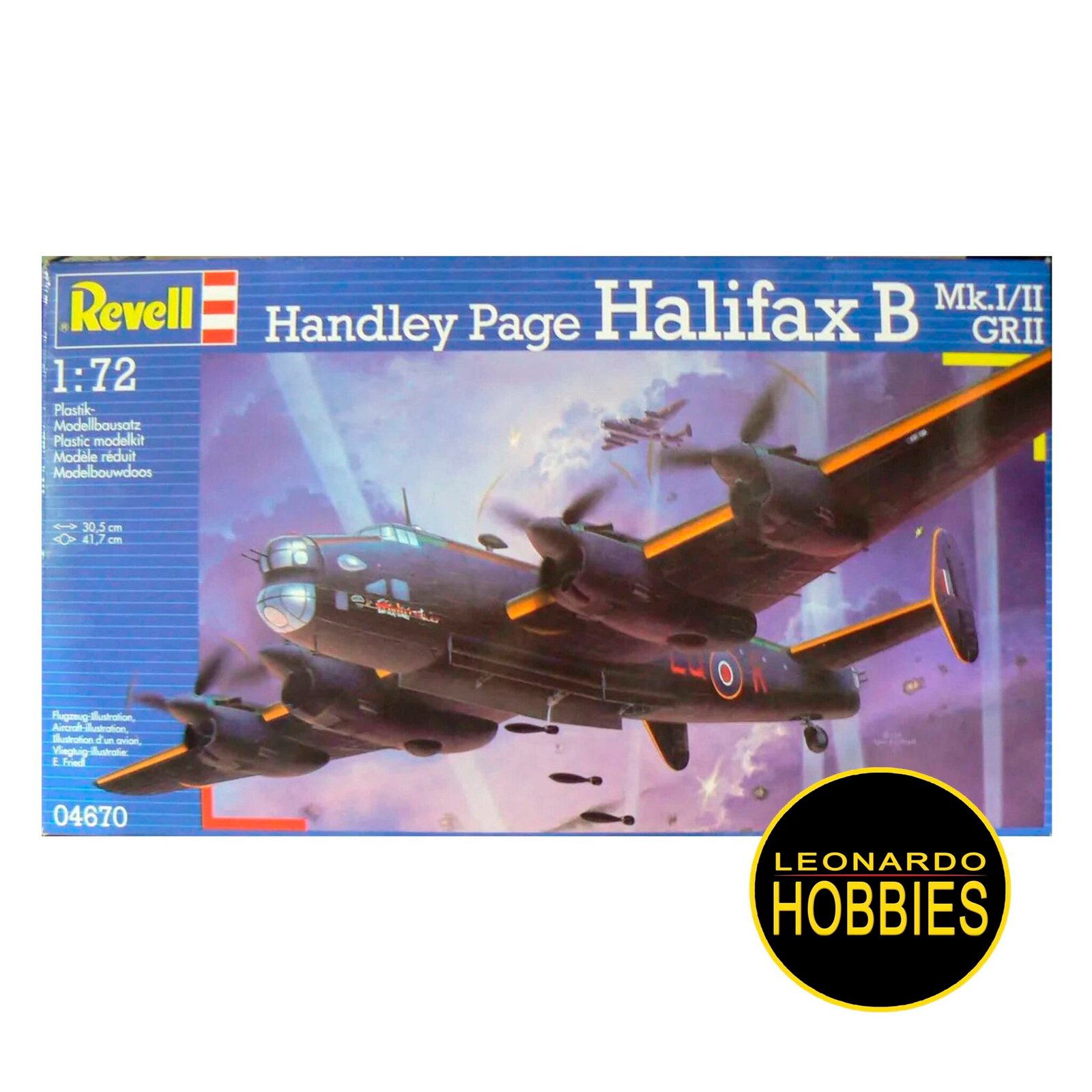 Handley Page Halifax B Mk.I/II GRII Escala 1/72 Revell 04670