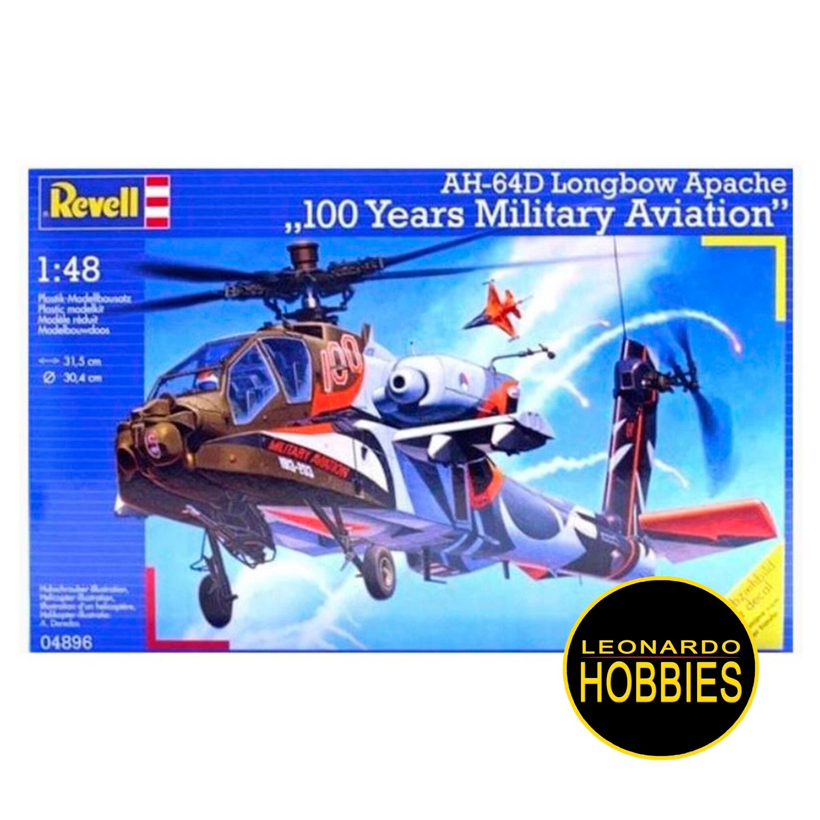 "100 Years Military Aviation" AH-64D Longbow Apache Escala 1/48 Revell 04896