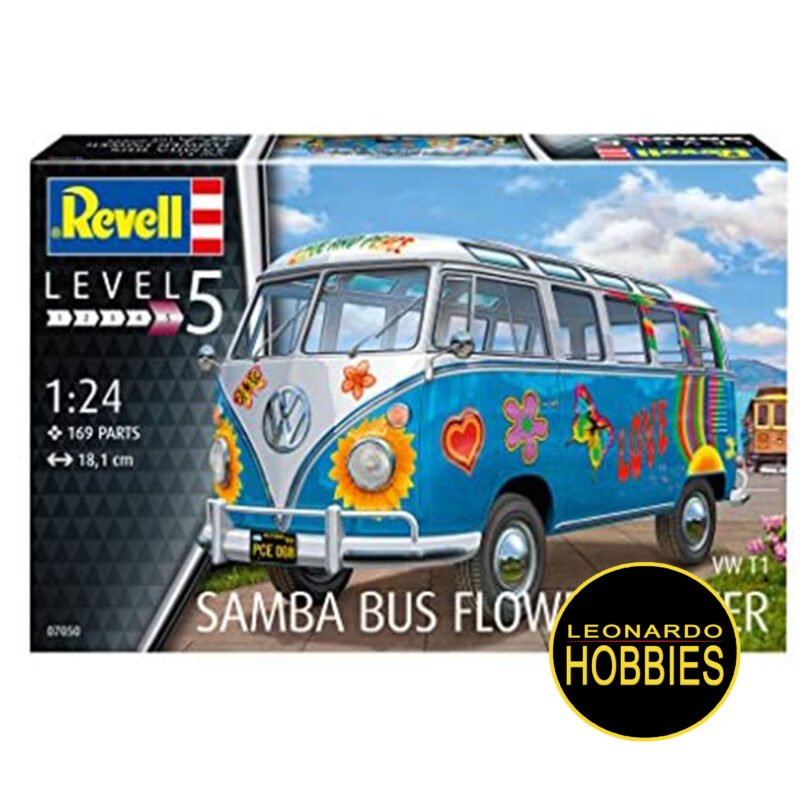 Vw T1 Samba Bus Flower Power Escala 1/24 Revell 07050