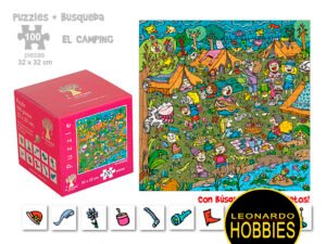 El Camping Puzzle + Busqueda 100 Piezas Jacarandá 1001