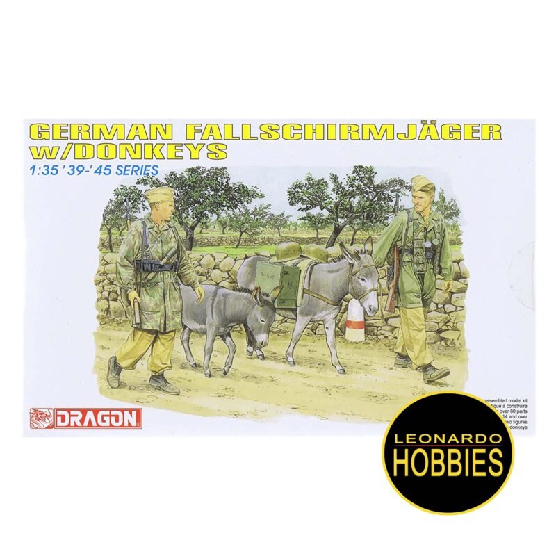 German Fallschirmjager w/donkeys Escala 1/35 Dragon 6077