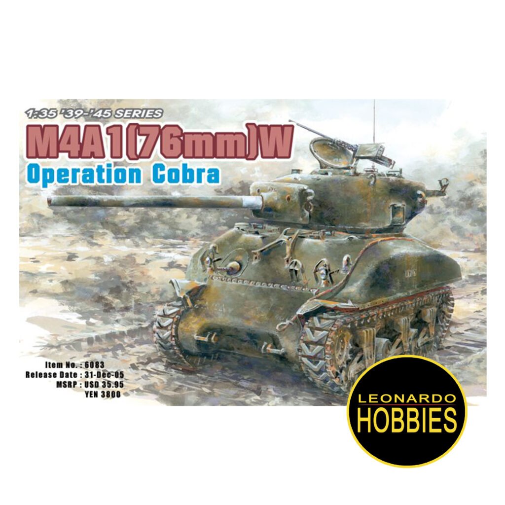 Maquette Dragon 6083 – 1/35 M4A1 76mm – Char WWII