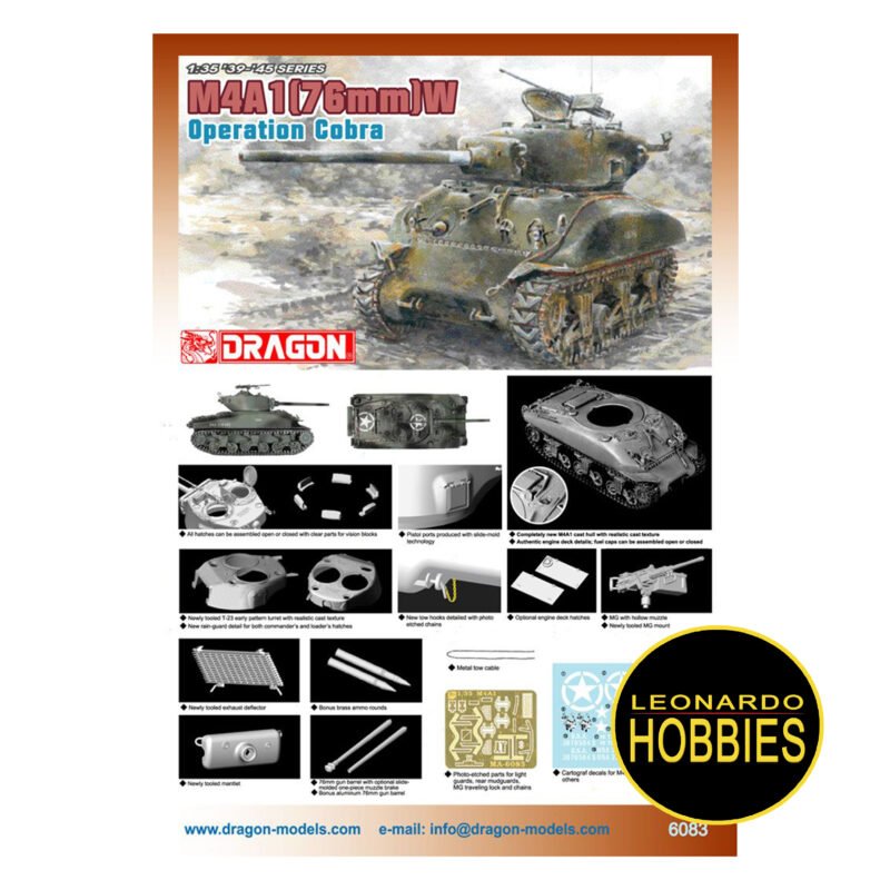 M4A1 (76mm)w Operation Cobra Escala 1/35 Dragon 6083 - Imagen 2