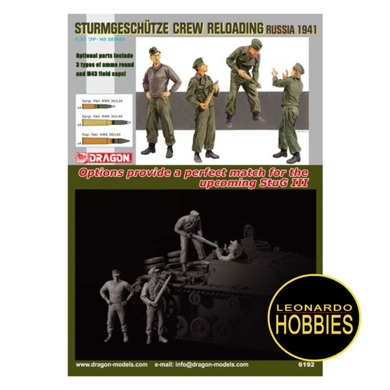Sturmgeschutze Crew Reloading (Russia 1941) Escala 1/35 Dragon 6192 - Imagen 2