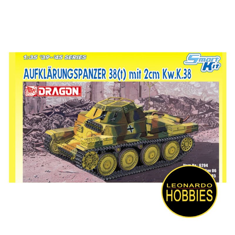 Aufklärungspanzer 38(t) mit 2cm Kw.K.38 Panzer 38(t) Escala 1/35 Dragon 6294