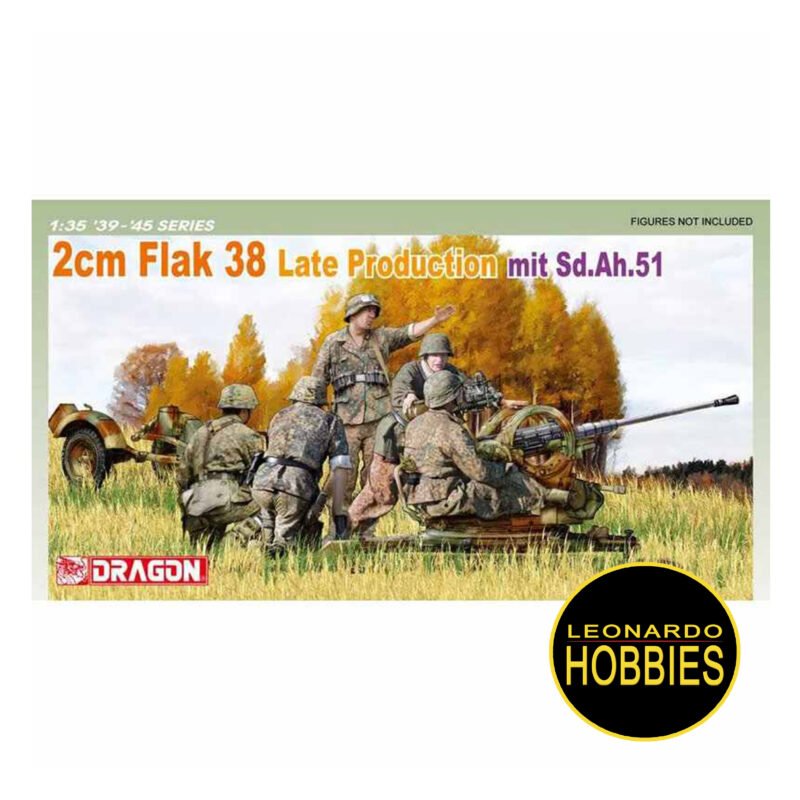2cm FlaK 38 Late Production mit Sd.Ah.51 Escala 1/35 Dragon 6546