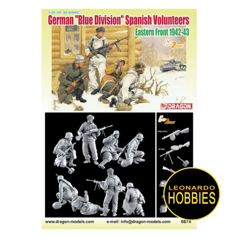 German Blue Division Spanish Volunteers Eastern Front 1942-43 Escala 1/35 Dragon 6674 - Imagen 2