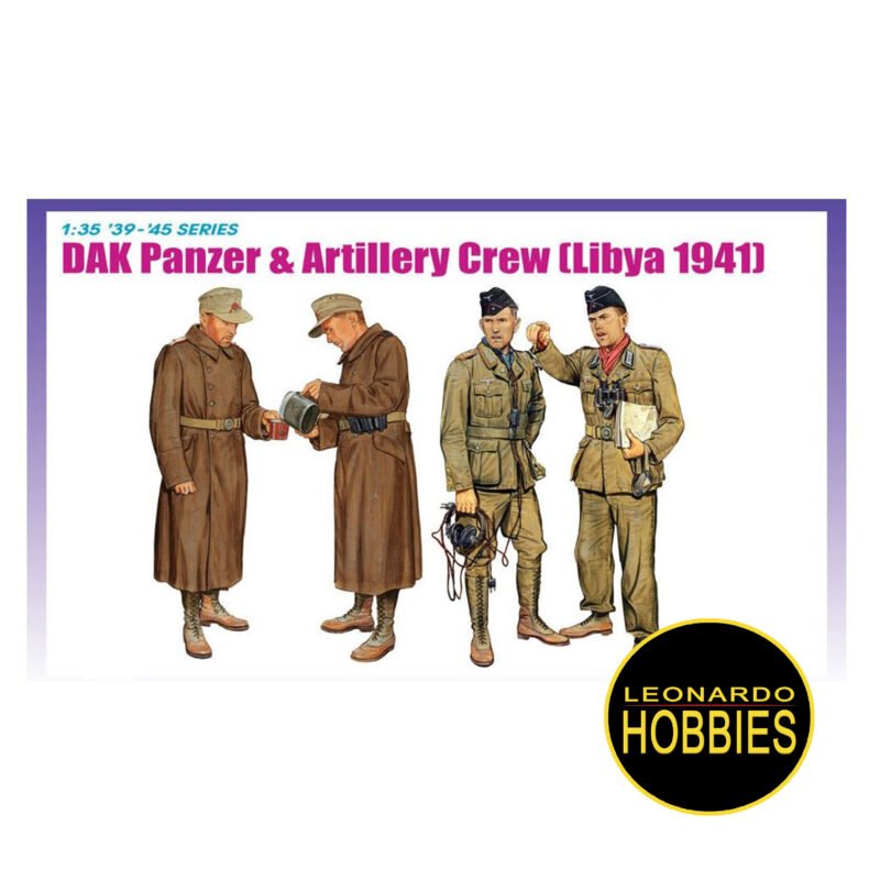DAK Panzer & Artillery Crew (Libya 1941) Escala 1/35 Dragon 6693