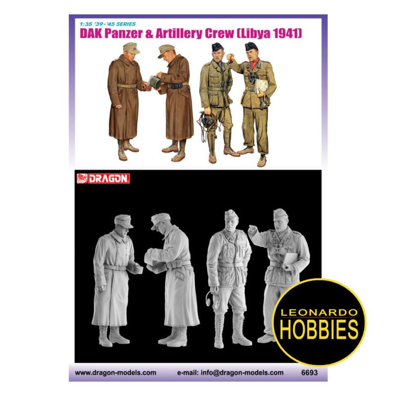 DAK Panzer & Artillery Crew (Libya 1941) Escala 1/35 Dragon 6693 - Imagen 2