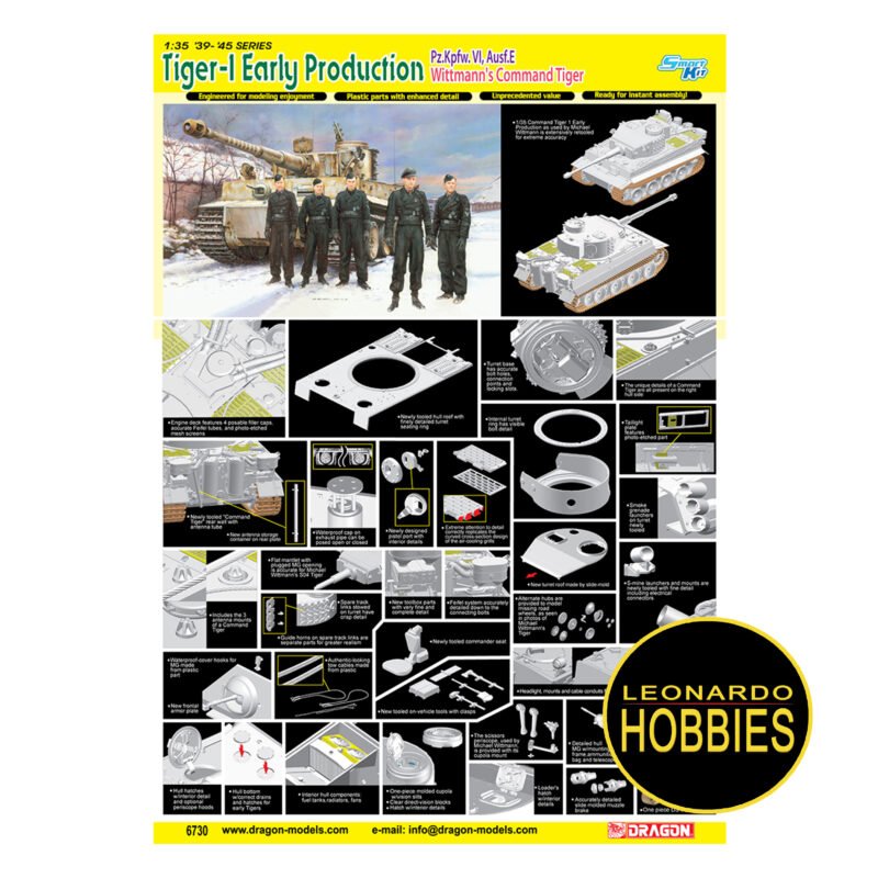 Famous Michael Wittmann's Tiger I (88 Rings) Escala 1/35 Dragon 6730 - Imagen 2