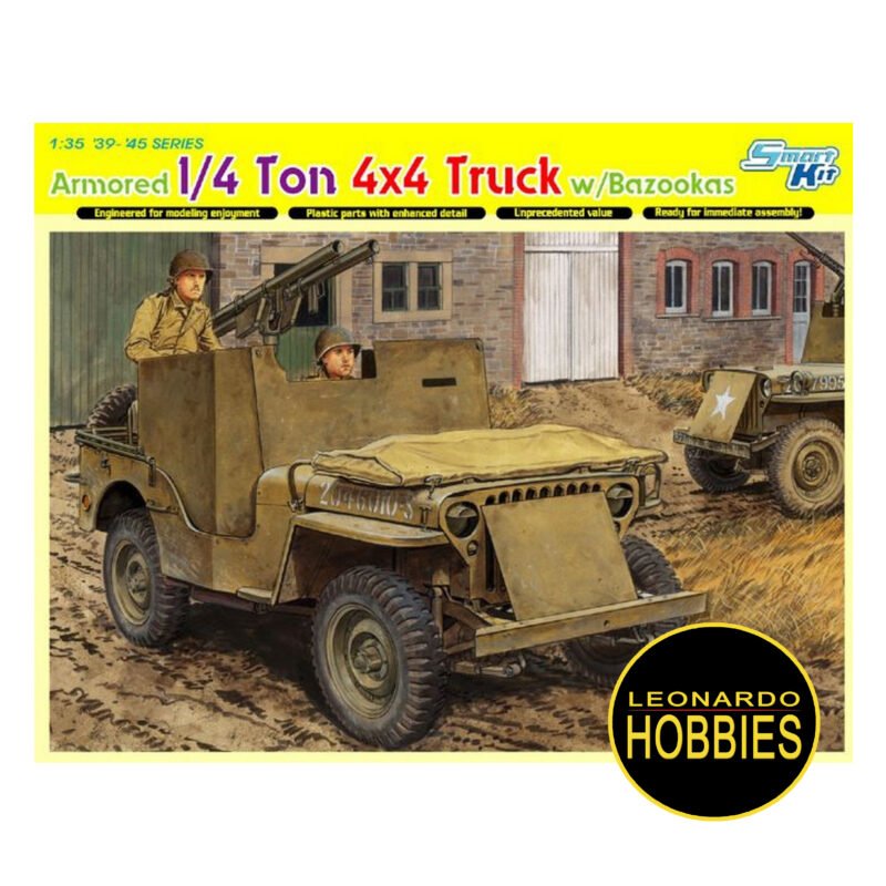 Armored 1/4 Ton 4X4 Truck w/Bazookas (Smart Kit) Escala 1/35 Dragon 6748