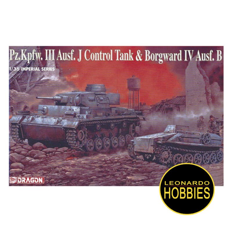 Pz.Kpwf IIII Ausf. J Control Tank + Bogward IV Ausf.B Escala 1/35 Dragon 9054