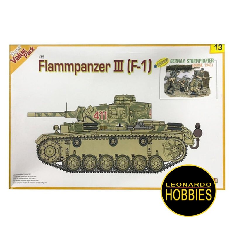Flammpanzer III + German Sturmpioner (Kurks 1943) Escala 1/35 Dragon 9113