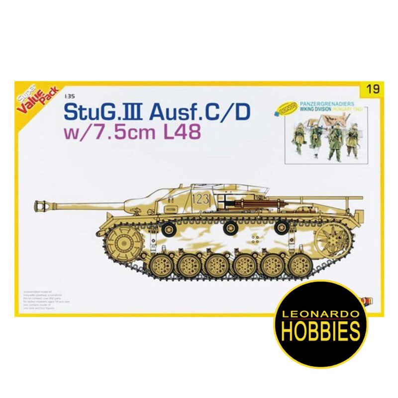 StuG III Ausf.C/D + Panzergrenadiers Wiking Division 1945 Escala 1/35 Dragon 9119