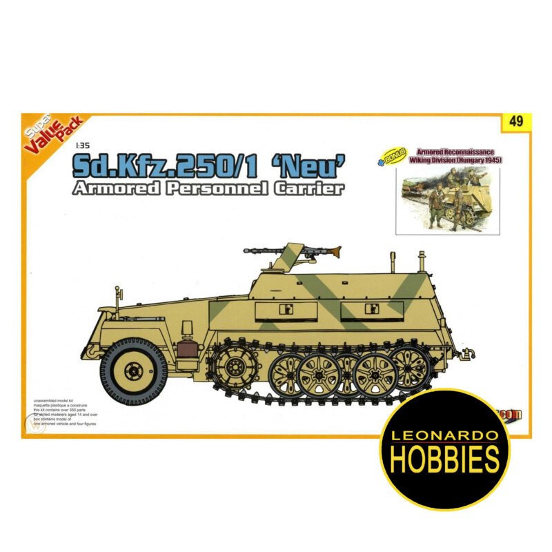 Sd.kfz.250/1 Neu + Armored Reconnaissance Wiking Division 1945 Escala 1/35 Dragon 9149