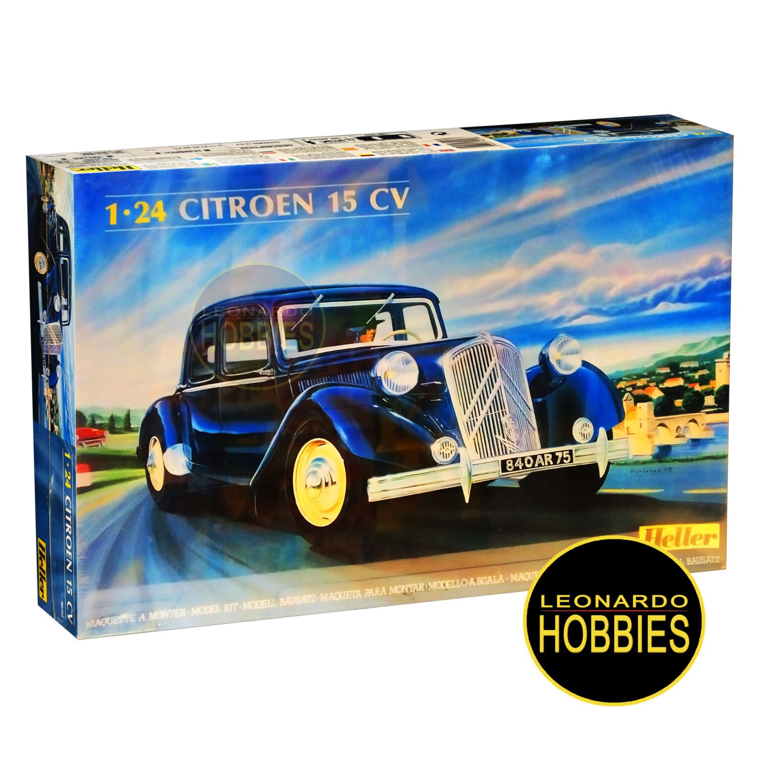 Maquette Auto Citroën Traction 15 CV - Heller 1/24 - Boîte 1978 Avec Catalogue - Occasion