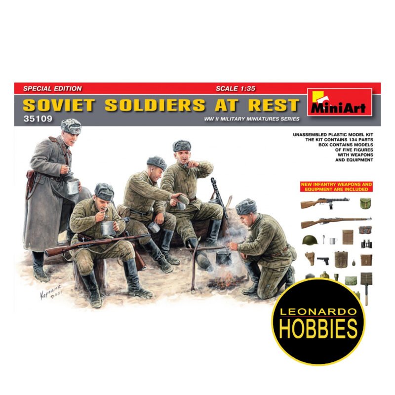 Soviet Gun Crew at Rest (Special Edition) Escala 1/35 Miniart 35109