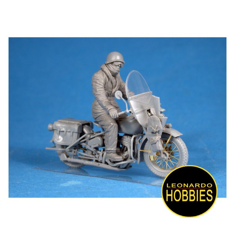 U.S. Motorcycle WLA with Rider Escala 1/35 Miniart 35172 - Imagen 2