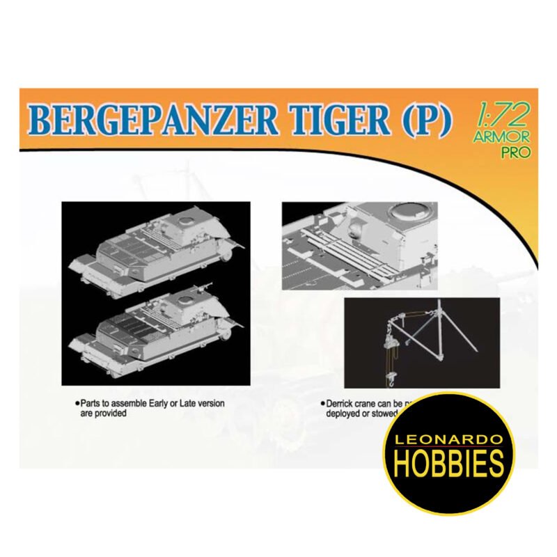 Bergepanzer Tiger (P) Escala 1/72 Dragon 7227 - Imagen 2