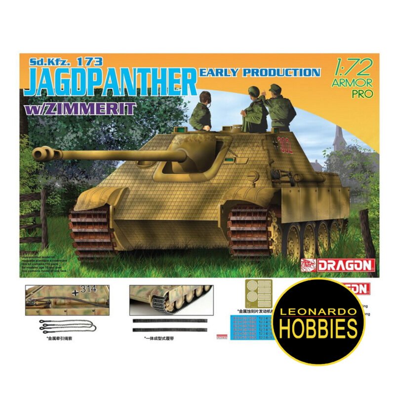 Sd.Kfz.173 Jagdpanther Early Production w/Zimmerit Escala 1/72 Dragon 7241