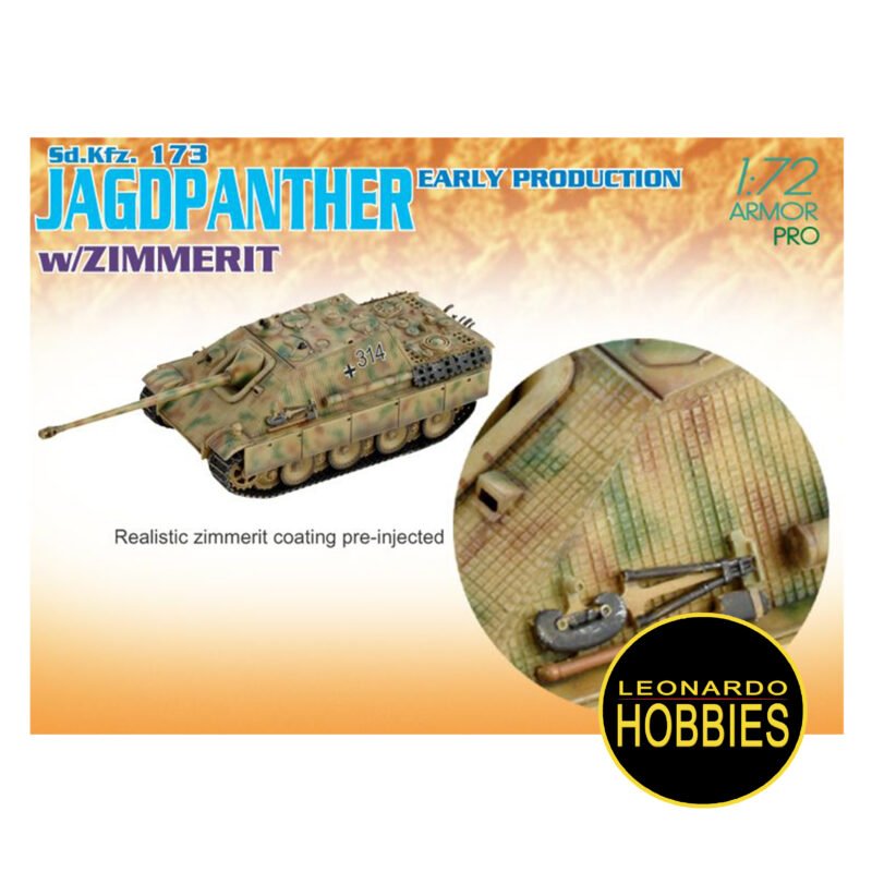Sd.Kfz.173 Jagdpanther Early Production w/Zimmerit Escala 1/72 Dragon 7241 - Imagen 2