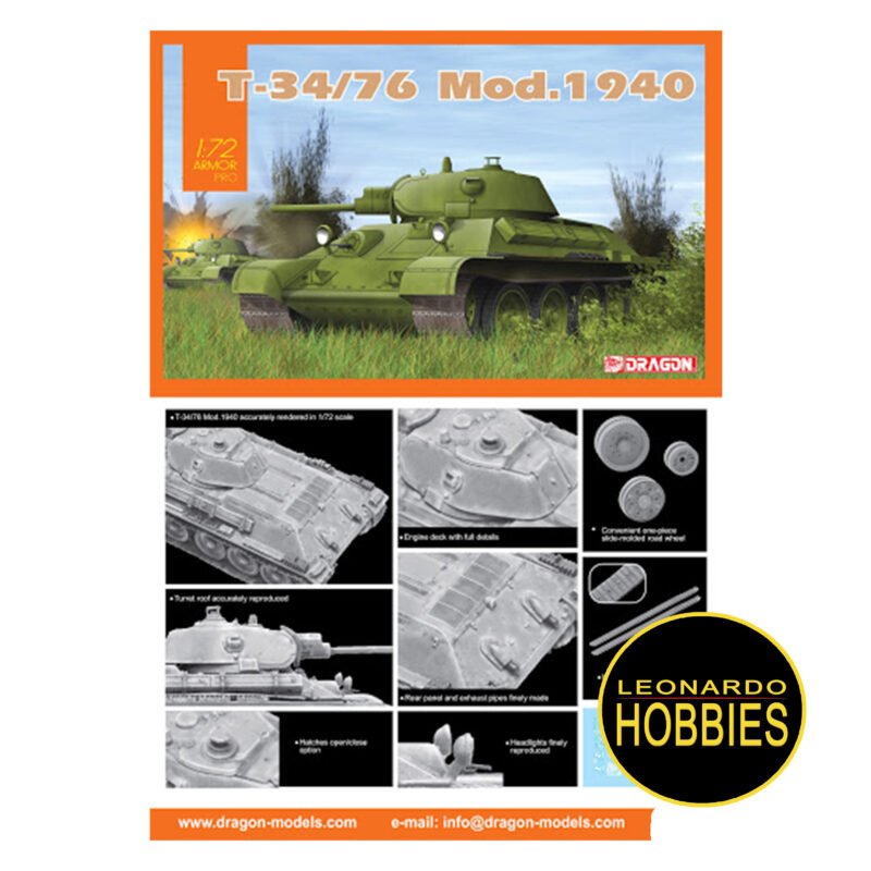 T-34/76 Mod.1940 (Eastern Front 1941) Escala 1/72 Dragon 7258 - Imagen 2