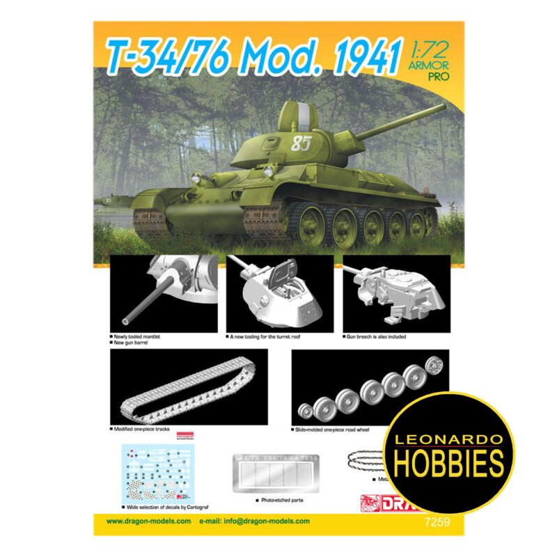 T-34/76 Mod.1941 Escala 1/72 Dragon 7259 - Imagen 2