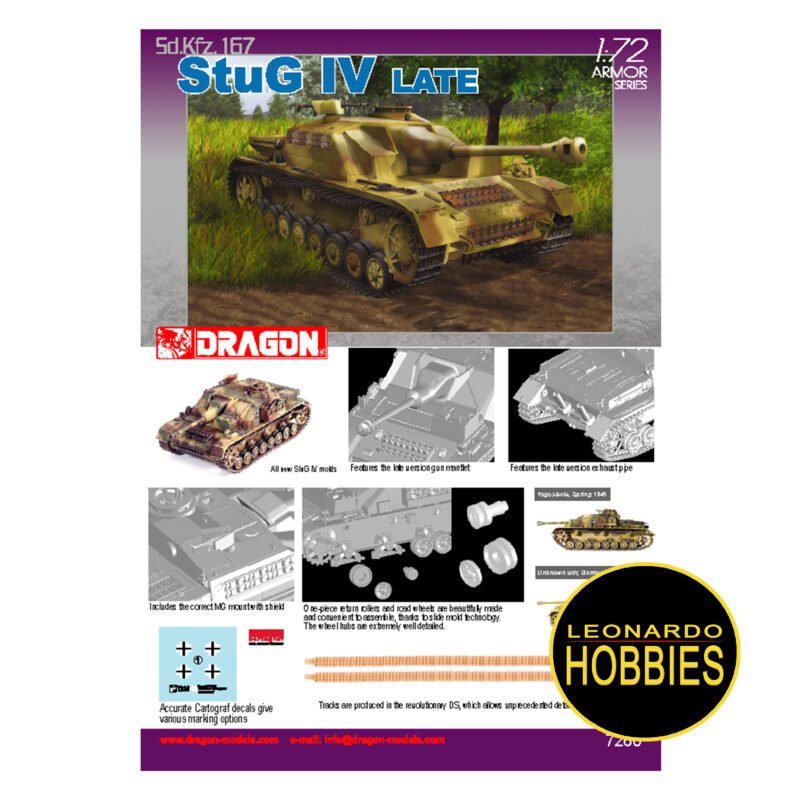 Sd.Kfz.167 StuG IV Late Production Escala 1/72 Dragon 7260 - Imagen 2