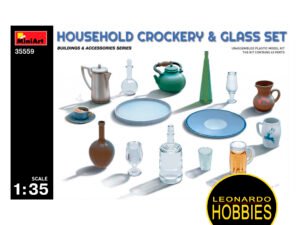 Household Crockery & Glass Set Escala 1/35 Miniart 35559