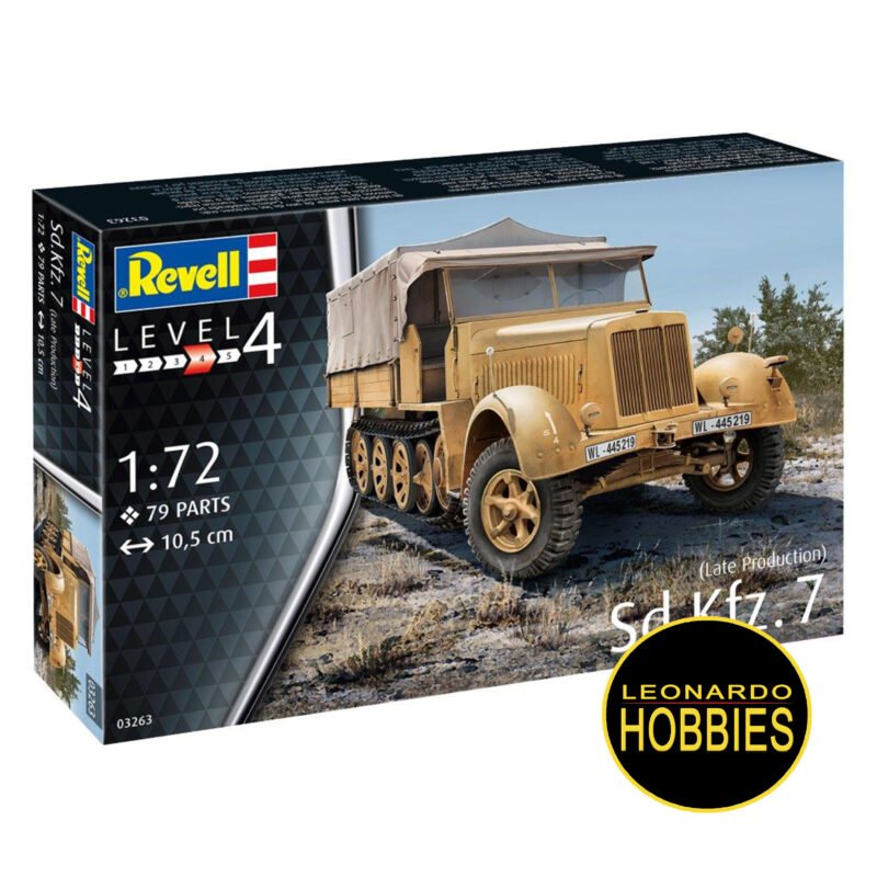Sd. Kfz. 7 Late production Escala 1/72 Revell 3263