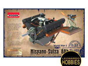Motor Hispano Suiza 8AB Escala 1/32 Roden 625