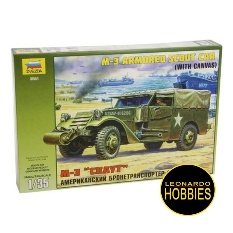 M3 Armored Scout Car (with Canvas) Escala 1/35 Zvezda 3581