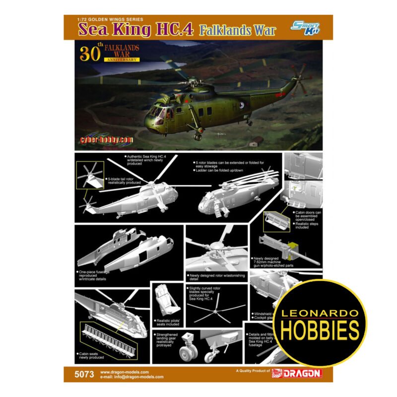 Sea King HC.4 Falklands War Escala 1/72 Dragon 5073 - Imagen 2