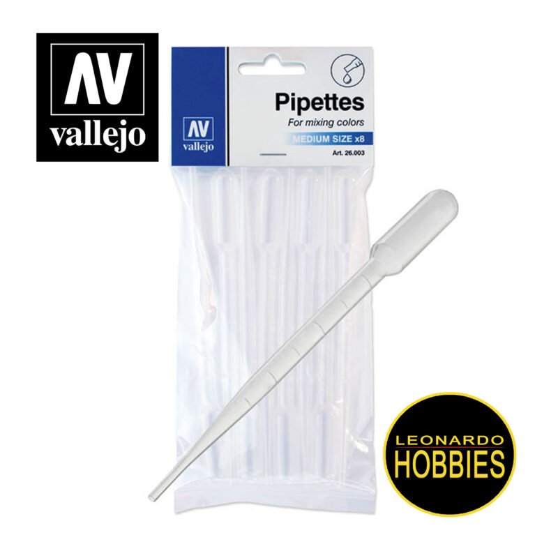 Set de Pipetas Medianas 3ml x8 Unidades Vallejo 26003