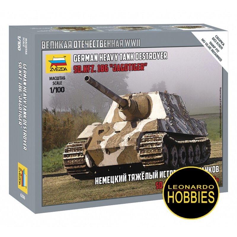 Sd.Kfz.186 Jagdtiger Heavy Tank Destroyer Escala 1/100 Zvezda 6206