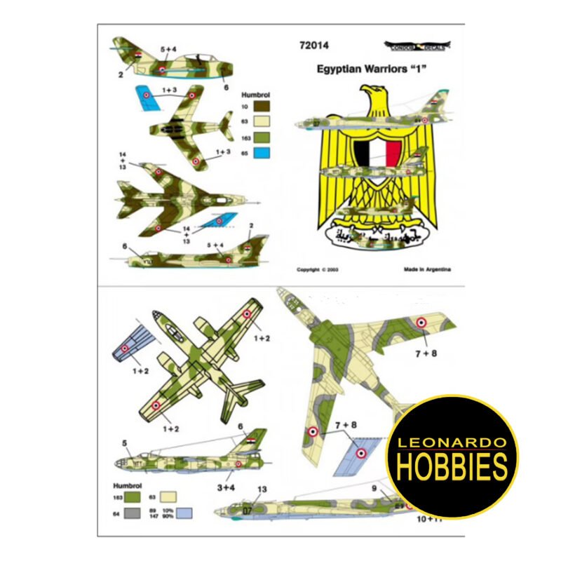 Calcomanías Egyptian Warriors Escala 1/72 Condor Decals 72014