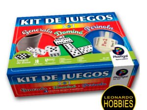 Kit juegos 3 en 1  ( Generala/ dominó y  perinola ) Plastigal 147