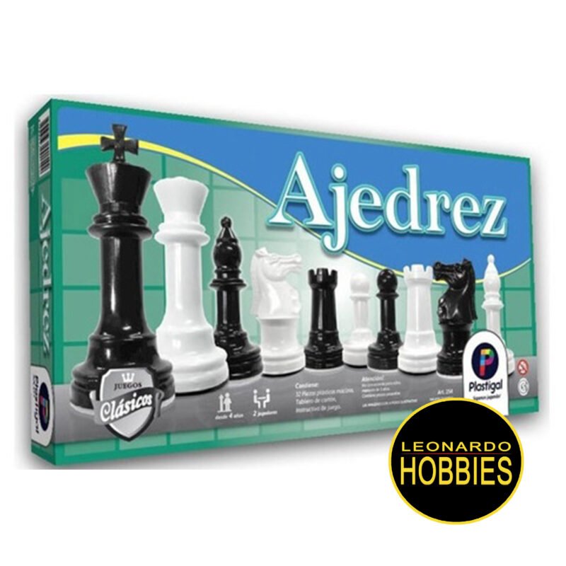 Ajedrez Escolar Macizo con Tablero 40x40cm Plastigal 154