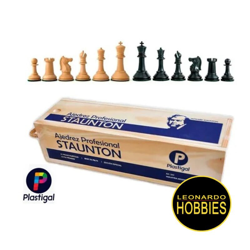 Ajedrez Profesional Staunton ULTRAPESADO CAJA MADERA Plastigal 163