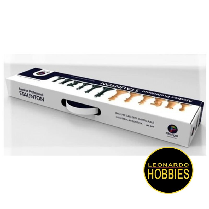 Ajedrez Profesional Staunton c/Tablero Vinilico Enrollable 50x50cm - Estuche Carry ON Plastigal 165