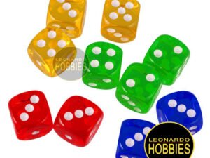Dados, Juegos de dados, Dados acrilicos, Dados de color, Dados de 6 caras, Dados 18mm, Dados de juego, Dados transparentes, Dados clásicos, Dados con puntos bajorrelieve, Dados de colores, Dados plásticos, Leonardo Hobbies Dados, Leonardo Hobbies Juegos de mesa, Leonardo Hobbies Dados acrilicos, Leonardo Hobbies Rosario, Dados acrilicos Rosario, Dados clasicos rosario, Juegos de dados clasicos, Dados 18mm Rosario