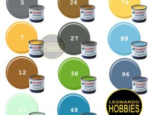 Combo N°3 de Pinturas Enamel (Esmaltes sintéticos) Humbrol x 11 Colores de 14 ml c/u